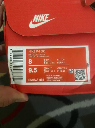 Nike P-6000 Talla 41 Plata