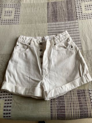 Pantalón corto vaquero blanco T-36