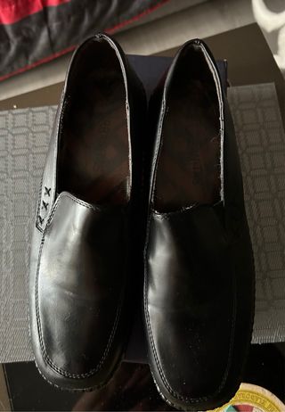 Mocasines de piel negros
