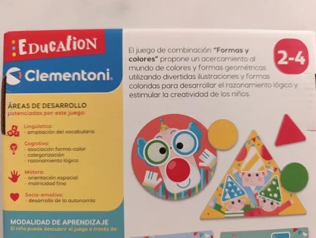 Juego Clementoni Formas y Colores NUEVO