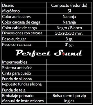 Auriculares inalámbricos mini (naranja)