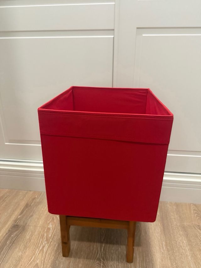 Caja de tela roja Ikea Kallax-2 piezas