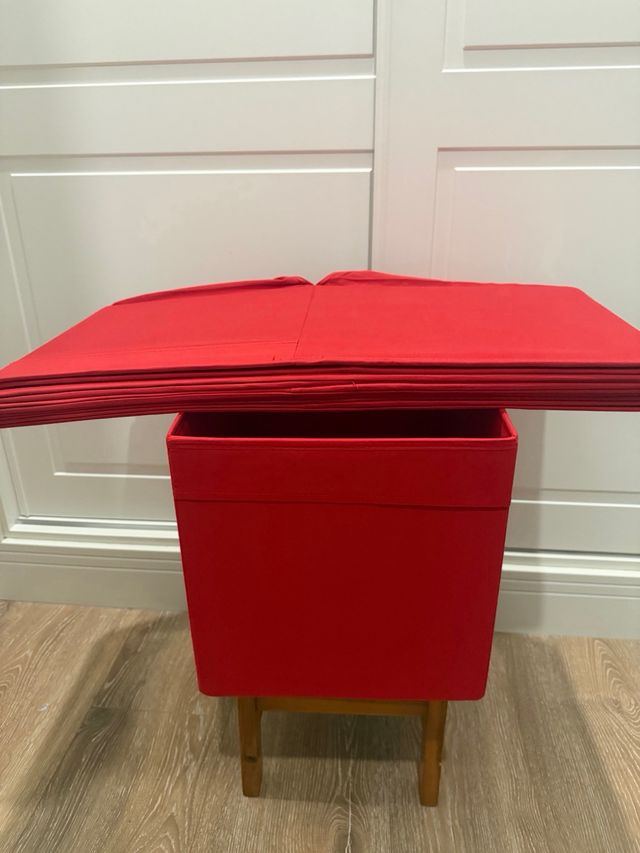 Caja de tela roja Ikea Kallax-2 piezas