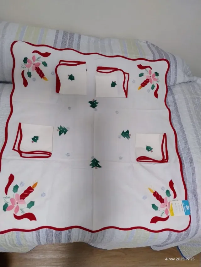 Mantel Navidad 4 Servilletas