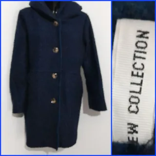 Cappotto Bouclé Blu-notte New Collection Italy