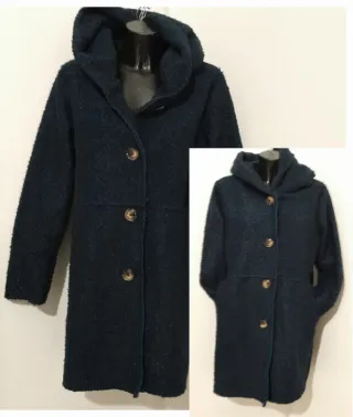 Cappotto Bouclé Blu-notte New Collection Italy
