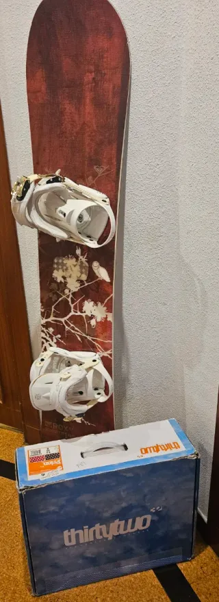 Tabla Snowboard Roxy con Botas y Fijaciones