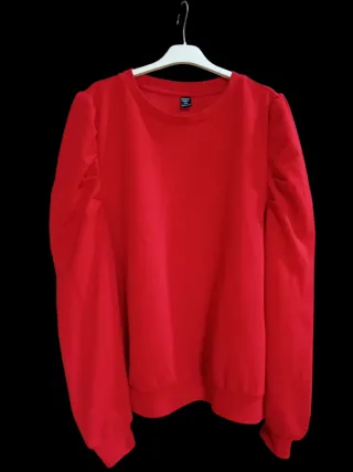 Maglia SHEIN rossa con maniche a sbuffo