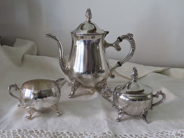 Servizio da caffè vintage silver plated