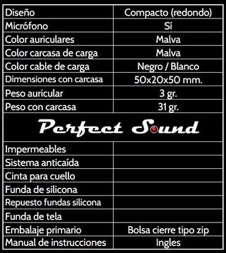 Auriculares inalámbricos mini (malva)