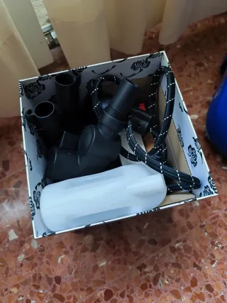 Vaporeta Mercedes Azul con todos los accesorios