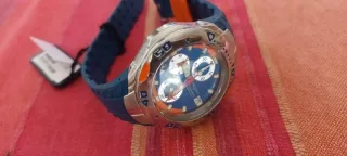 Reloj Vagary Cronógrafo Vintage Azul Naranja