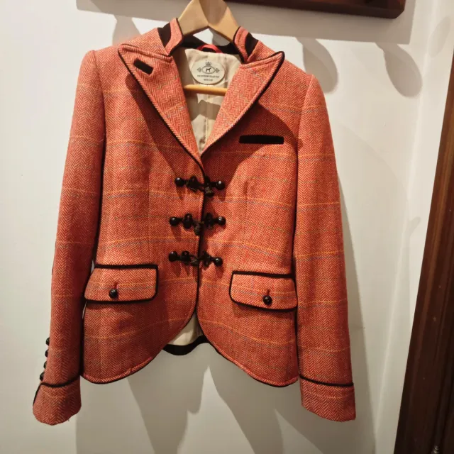 Lote entero Chaqueta tweed cuadros azul y gris