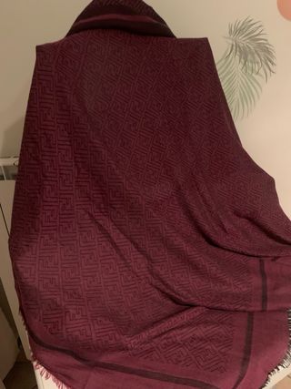 Stola Fendi lana viola e nera