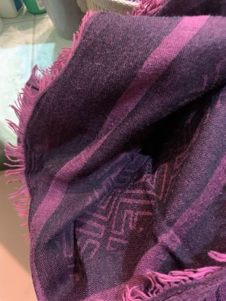 Stola Fendi lana viola e nera