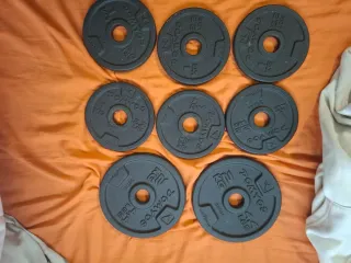 Discos de peso Domyos. 2 de 2kg y 6 de 1kg