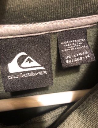 Sudadera con capucha Quiksilver Verde Talla XS