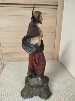 Muy antigua figura Sagrado Corazón de Jesús, Olot.