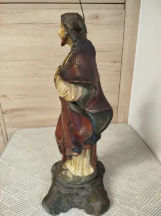 Muy antigua figura Sagrado Corazón de Jesús, Olot.