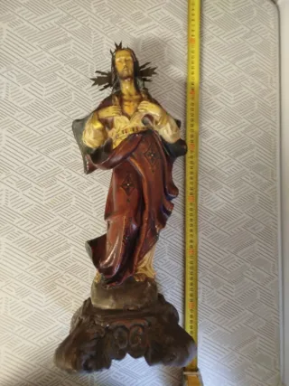 Muy antigua figura Sagrado Corazón de Jesús, Olot.