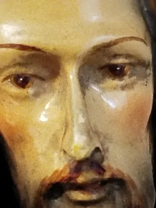 Muy antigua figura Sagrado Corazón de Jesús, Olot.