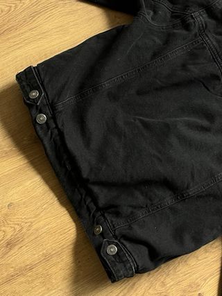 Chaqueta vaquera negra con borreguito Talla XS