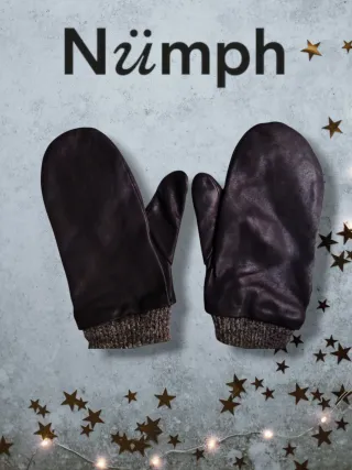 Guantes manoplas piel mujer M/L NUEVAS Nümph
