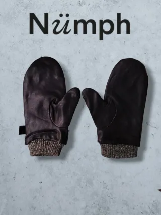 Guantes manoplas piel mujer M/L NUEVAS Nümph