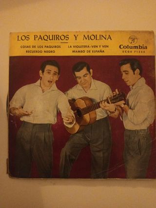 Vinilo EP Los Paquiros y Molina Columbia
