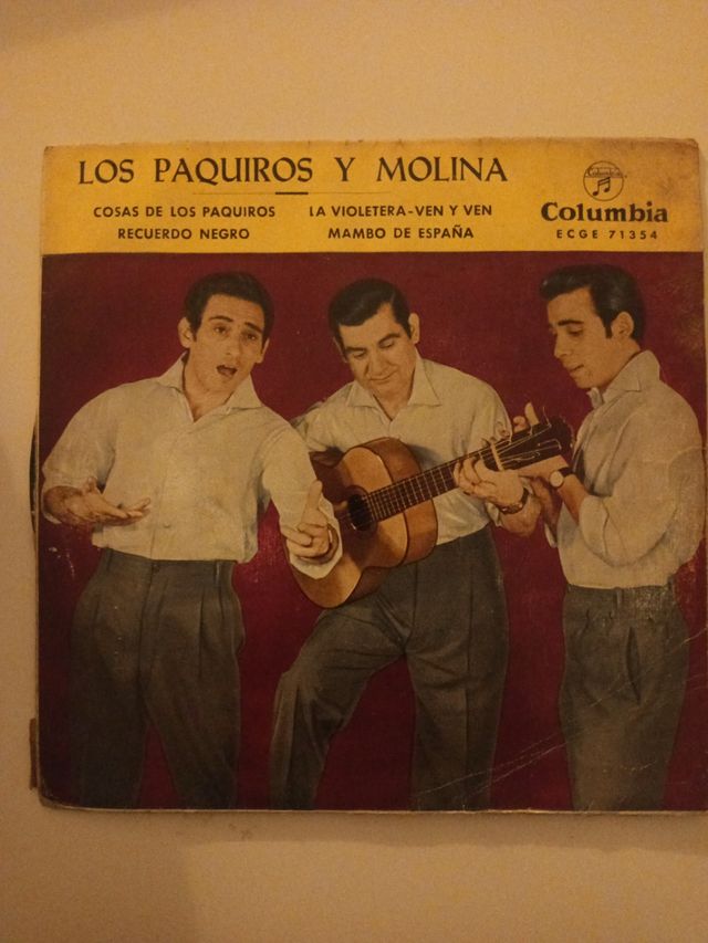 Vinilo EP Los Paquiros y Molina Columbia