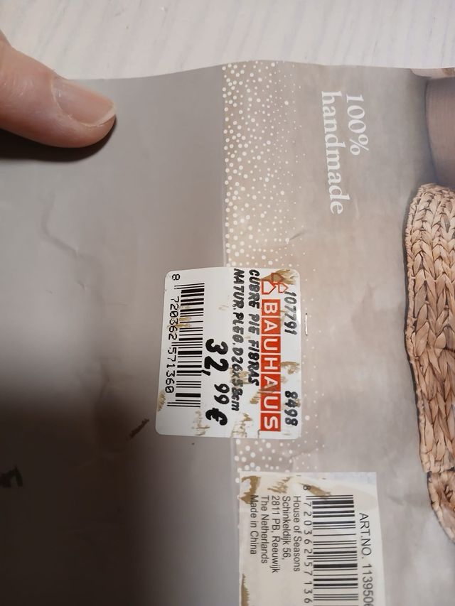 Cubre árbol Navidad fibra natural