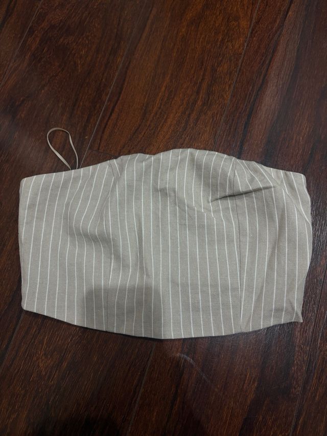 Top Lefties Beige Rayas