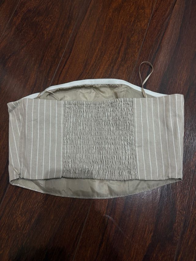 Top Lefties Beige Rayas