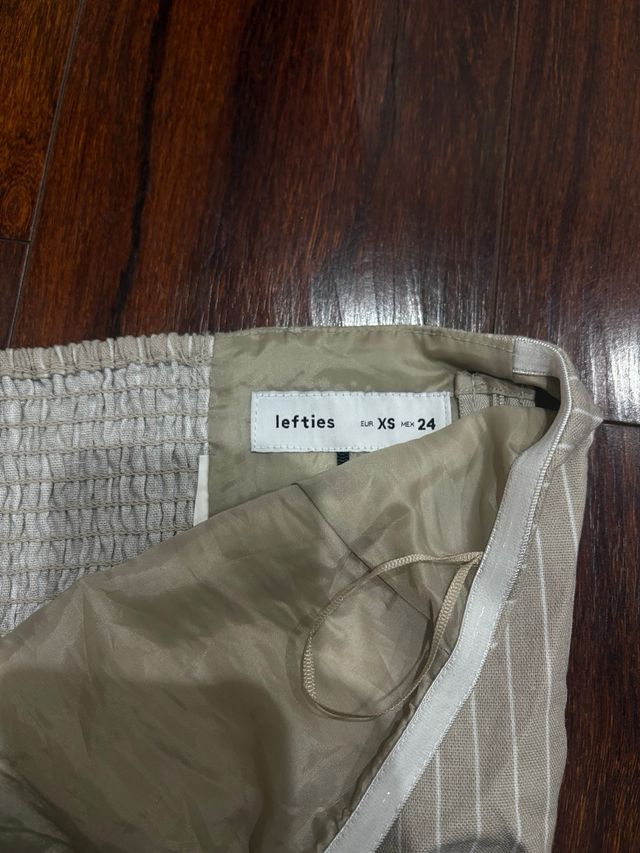 Top Lefties Beige Rayas