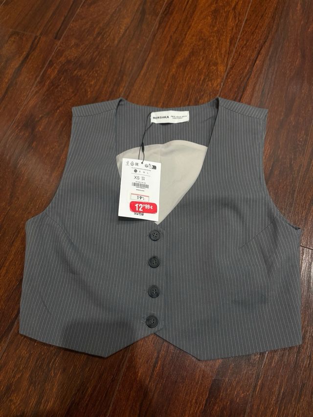 Chaleco Bershka Gris Talla XS