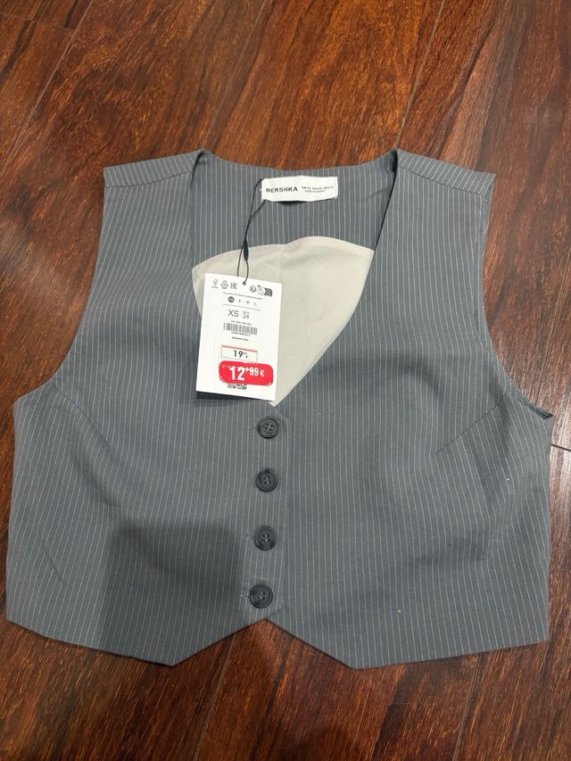 Chaleco Bershka Gris Talla XS
