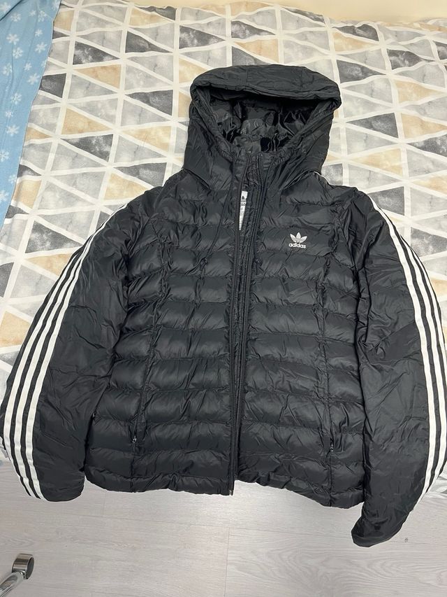 Abrigo Plumas Negro Adidas Talla S