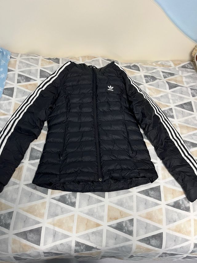 Abrigo Plumas Negro Adidas Talla S