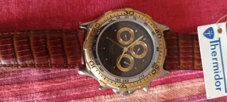 Reloj Thermidor Vintage Hombre Oro Marrón