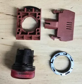 Lámpara Piloto espía GE P9PDNVO Roja