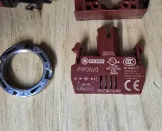 Lámpara Piloto espía GE P9PDNVO Roja