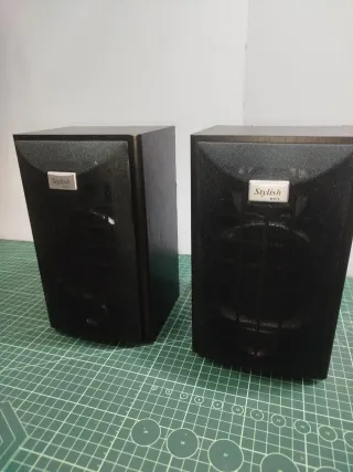 Pareja de altavoces negros