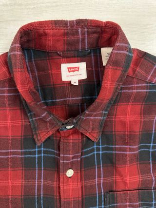 Camicia Levi's Uomo a Quadri Rossi Neri