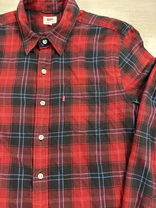 Camicia Levi's Uomo a Quadri Rossi Neri