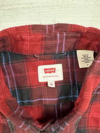Camicia Levi's Uomo a Quadri Rossi Neri
