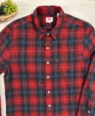 Camicia Levi's Uomo a Quadri Rossi Neri