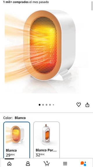 Calefactor Cerámico Bajo Consumo