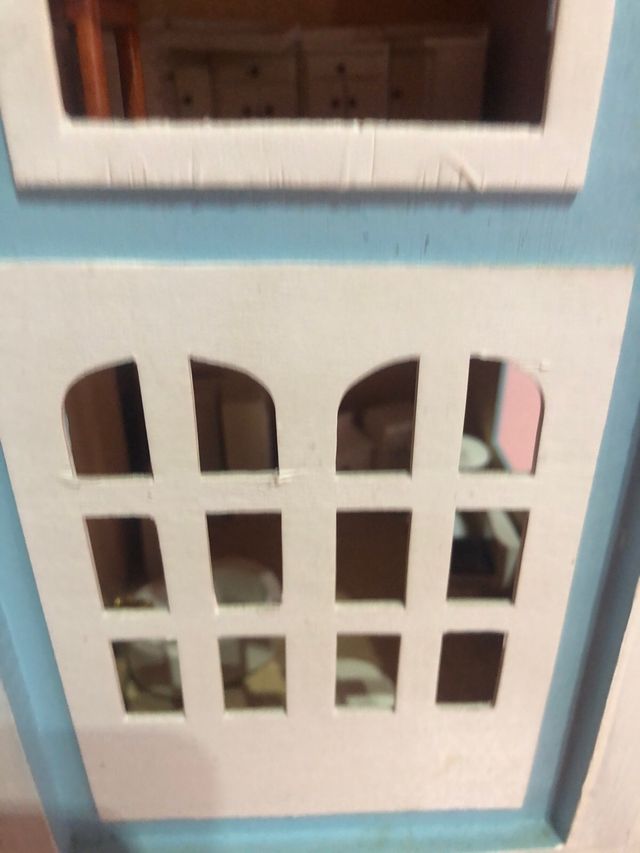 Casa de muñecas de madera coleccionable,41x28x22