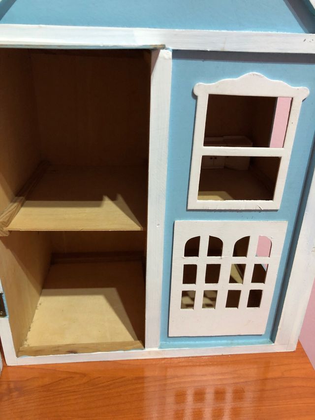 Casa de muñecas de madera coleccionable,41x28x22