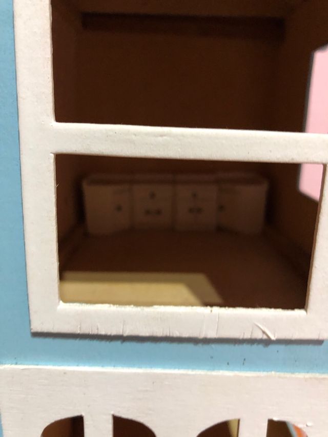 Casa de muñecas de madera coleccionable,41x28x22